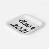 Class of 2026 black script graduation  ペーパープレート (傾斜あり)