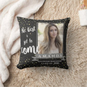 Class of 2026 Black & Silver Graduation Photo Gift クッション (ブランケット)