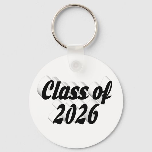 Class of 2026 black text graduation キーホルダー (裏面)