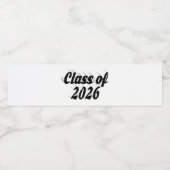 Class of 2026 black text graduation  ペットボトルラベル (シングルラベル)