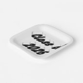 Class of 2026 black tyoography graduation  ペーパープレート (傾斜あり)