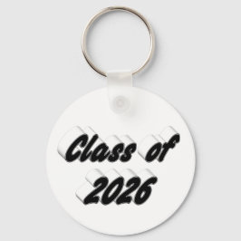 Class of 2026 black typography graduation  キーホルダー