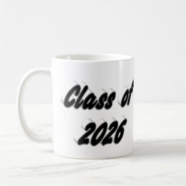 Class of 2026 black typography graduation コーヒーマグカップ