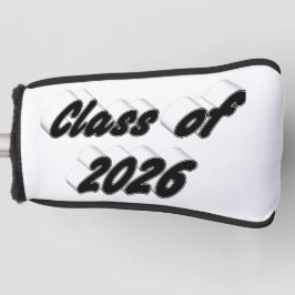 Class of 2026 black typography graduation  ゴルフヘッドカバー