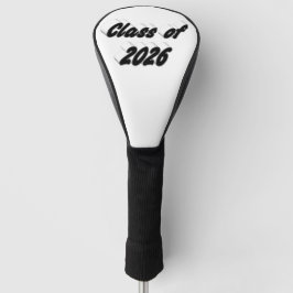 Class of 2026 black typography  graduation  ゴルフヘッドカバー