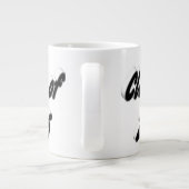 Class of 2026 black typography graduation ジャンボコーヒーマグカップ (裏面)