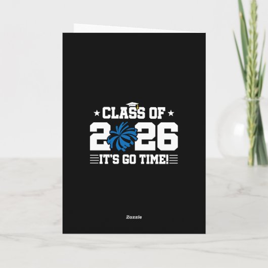 Class of 2026 Blue Cheer Graduation It’s Go Time カード (裏面)