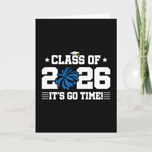 Class of 2026 Blue Cheer Graduation It’s Go Time カード (正面)