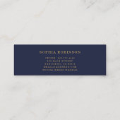 Class of 2026 Blue Gold Name Card Grad Insert  スキニー名刺 (裏面)