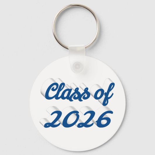 Class of 2026 blue script graduation キーホルダー (裏面)