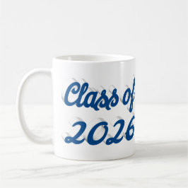 Class of 2026 blue script graduation  コーヒーマグカップ