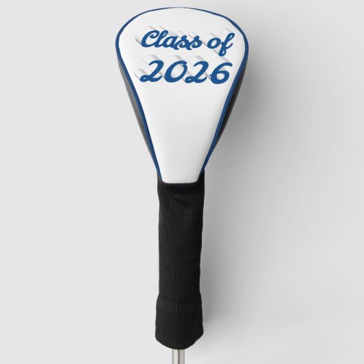 Class of 2026 blue script graduation  ゴルフヘッドカバー (正面)