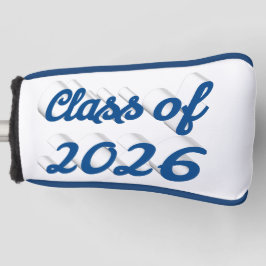 Class of 2026 blue script graduation  ゴルフヘッドカバー