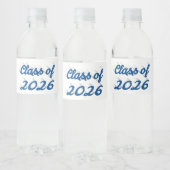Class of 2026 blue script graduation  ペットボトルラベル (ボトル)