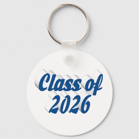 Class of 2026 blue text  graduation  キーホルダー (正面)