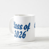 Class of 2026 blue text graduation コーヒーマグカップ (正面左)