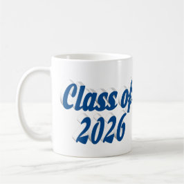 Class of 2026 blue text graduation コーヒーマグカップ