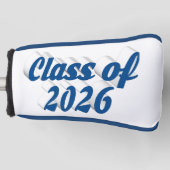 Class of 2026 blue text graduation ゴルフヘッドカバー (正面)