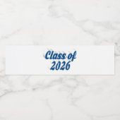 Class of 2026 blue text graduation  ペットボトルラベル (シングルラベル)
