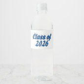 Class of 2026 blue text graduation  ペットボトルラベル (正面)