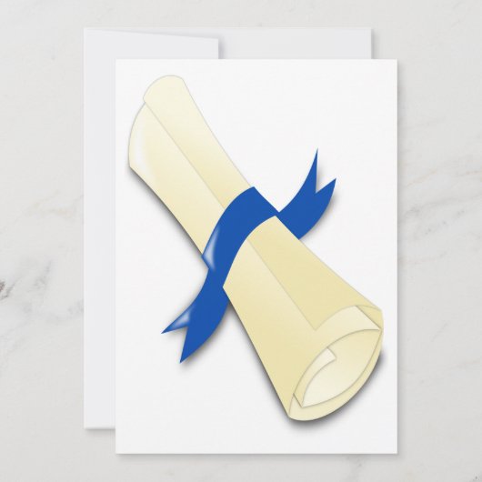 Class of 2026 blue text  graduation photo  招待状 (裏面)