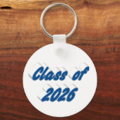 Class of 2026 blue typography  graduation  キーホルダー (正面)