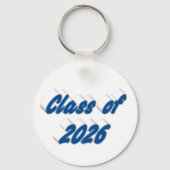 Class of 2026 blue typography  graduation  キーホルダー (裏面)