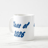 Class of 2026 blue typography graduation コーヒーマグカップ (正面左)