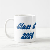 Class of 2026 blue typography graduation コーヒーマグカップ (左)
