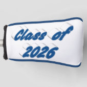Class of 2026 blue typography graduation  ゴルフヘッドカバー (正面)