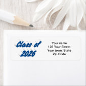 Class of 2026 blue typography graduation ラベル (インサイチュ)