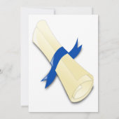 Class of 2026 blue typography graduation photo 招待状 (裏面)