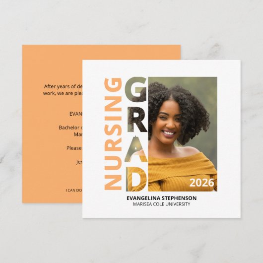 Class of 2026 BSN Nursing Graduate Announcement (正面/裏面)