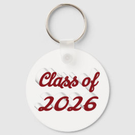 Class of 2026 burgundy script  graduation  キーホルダー