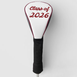 Class of 2026 burgundy script graduation  ゴルフヘッドカバー