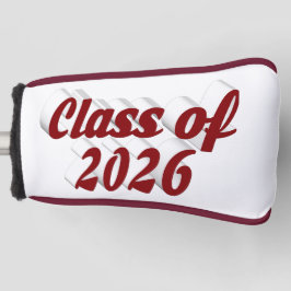 Class of 2026 burgundy text graduation  ゴルフヘッドカバー