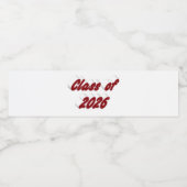 Class of 2026 burgundy tyoography graduation  ペットボトルラベル (シングルラベル)