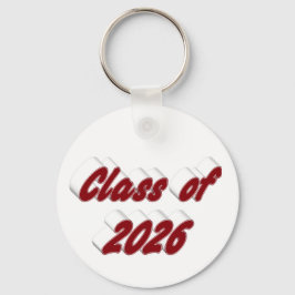 Class of 2026 burgundy typography  graduation   キーホルダー
