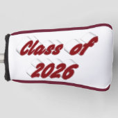 Class of 2026 burgundy typography graduation  ゴルフヘッドカバー (正面)