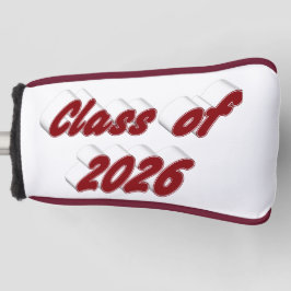Class of 2026 burgundy typography graduation  ゴルフヘッドカバー