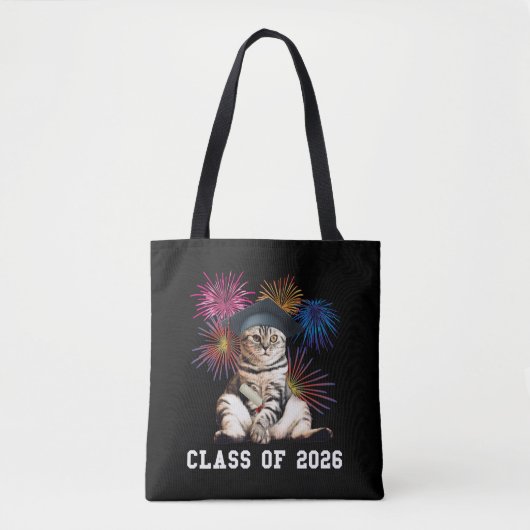 Class Of 2026 Cat Lover トートバッグ (正面)