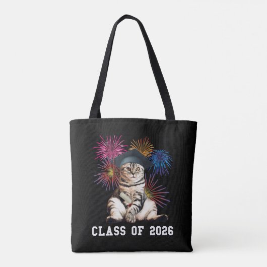 Class Of 2026 Cat Lover トートバッグ (裏面)