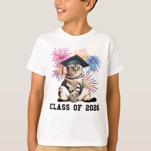 Class Of 2026 Cat Lover Tシャツ (正面)