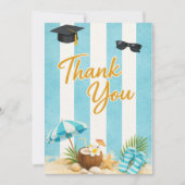 Class of 2026 Coastal Beach Grad Thank You Card サンキューカード (正面)