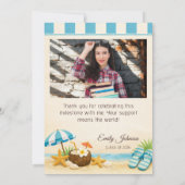 Class of 2026 Coastal Beach Grad Thank You Card サンキューカード (裏面)