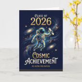 Class of 2026 Cosmic Achievement Graduation カード (黄色い花)