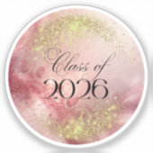 Class of 2026 - Custom Cut Vinyl Sticker (Pink) シール (正面)