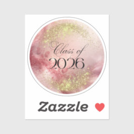 Class of 2026 - Custom Cut Vinyl Sticker (Pink) シール