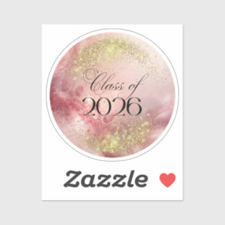 Class of 2026 - Custom Cut Vinyl Sticker (Pink) シール