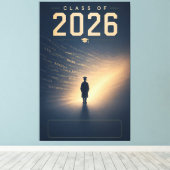 Class of 2026 Custom Name Graduation Decor キャンバスプリント (インサイチュ (ウッドフロア))